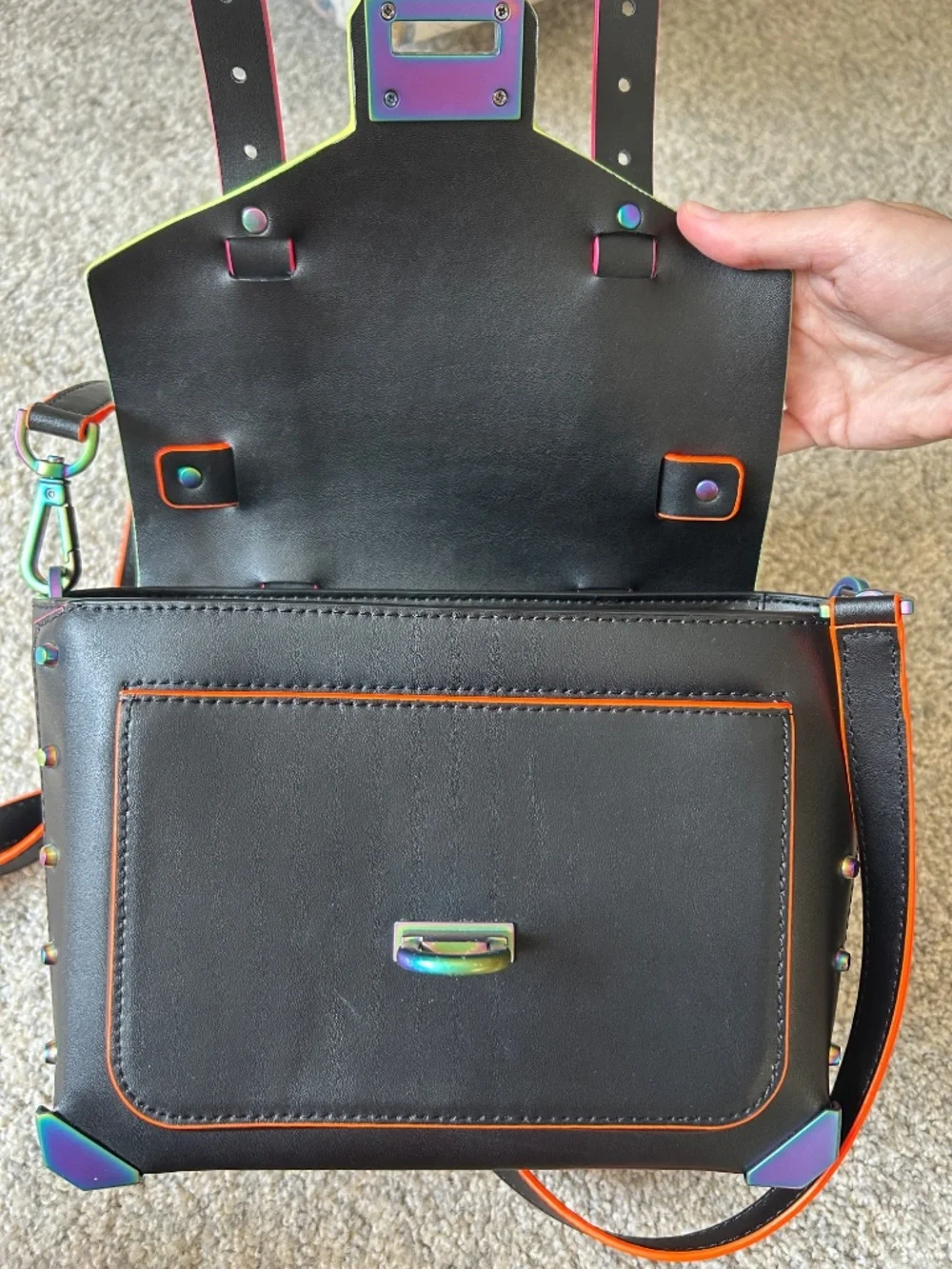 Michael Kors Manhattan Satchel Neon Bag